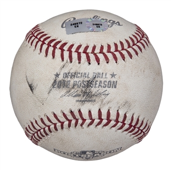 2012 San Francisco Giants At St. Louis Cardinals Game Used OML Selig Postseason Baseball Used 10/19/12 - NLCS Game 5 (MLB Authenticated)